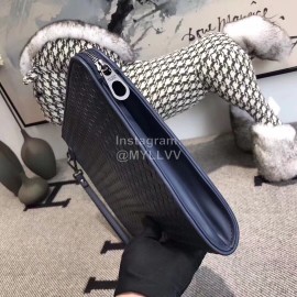 Bottega Veneta New Woven Leather Hand Bag For Men Blue