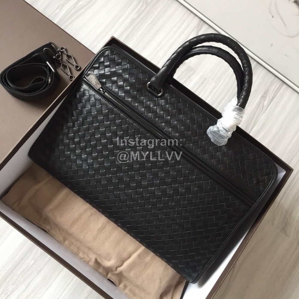 Bottega Veneta New Black Leather Woven Business Leisure Briefcase For Men 248395