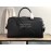 Bottega Veneta Leather Nylon Woven Large Travel Bag Black