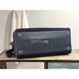 Bottega Veneta Leather Nylon Woven Large Travel Bag