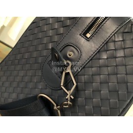 Bottega Veneta Leather Nylon Woven Large Travel Bag