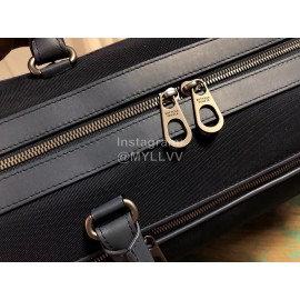 Bottega Veneta Leather Nylon Woven Large Travel Bag