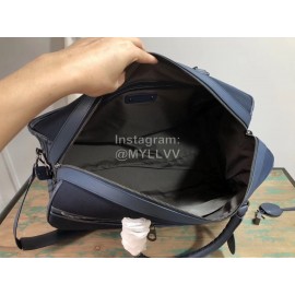 Bottega Veneta Leather Nylon Woven Large Travel Bag