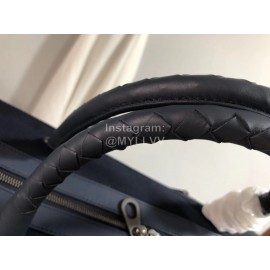 Bottega Veneta Leather Nylon Woven Large Travel Bag