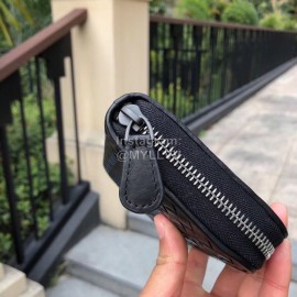 Bottega Veneta Fashion Cowhide Woven Long Wallet Black 114076