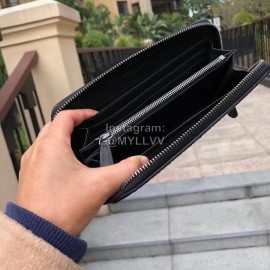 Bottega Veneta Fashion Cowhide Woven Long Wallet Black 114076