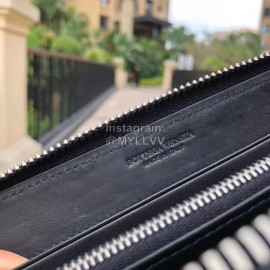 Bottega Veneta Fashion Cowhide Woven Long Wallet Black 114076
