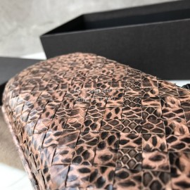 Bottega Veneta Fashionable Cowhide Knitting Party Bag Coffee