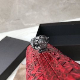 Bottega Veneta Fashionable Cowhide Knitting Party Bag Red