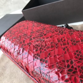 Bottega Veneta Fashionable Cowhide Knitting Party Bag Red