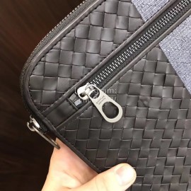 Bottega Veneta Fashion Black Woven Leather Handbag For Men