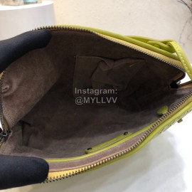 Bottega Veneta Fashionable Sheepskin Woven Messenger Bag Yellow
