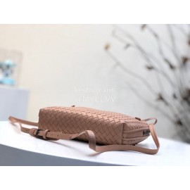Bottega Veneta Fashion Sheepskin Woven Messenger Bag Pink