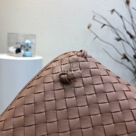 Bottega Veneta Fashion Sheepskin Woven Messenger Bag Pink