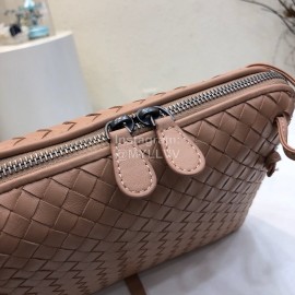 Bottega Veneta Fashion Sheepskin Woven Messenger Bag Pink