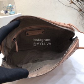 Bottega Veneta Fashion Sheepskin Woven Messenger Bag Pink