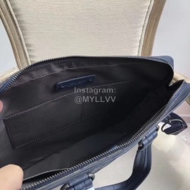 Bottega Veneta Fashion Leather Woven Briefcase For Men Blue