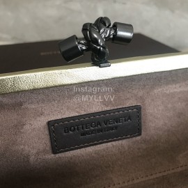 Bottega Veneta Fashionable Sheepskin Woven Hand Bag For Women Gold