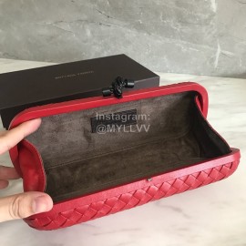 Bottega Veneta Fashionable Sheepskin Woven Hand Bag For Women Red