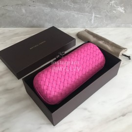 Bottega Veneta Fashionable Sheepskin Woven Hand Bag For Women Rose Red