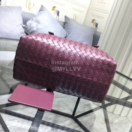 Bottega Veneta leather woven handbag messenger bag for women purple