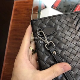 Bottega Veneta Cowhide Woven File Bag Hand Bag For Men