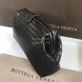 Bottega Veneta Fashion Black Leather Woven Soft Hand Bag