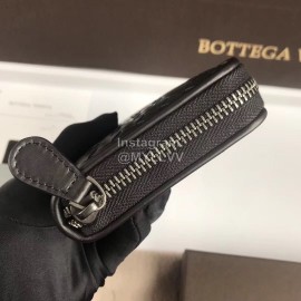 Bottega Veneta New Woven Cowhide Zipper Wallet Black