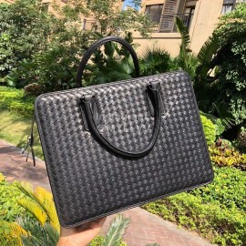 Bottega Veneta New Simple Woven Cowhide Briefcase Computer Bag 194669