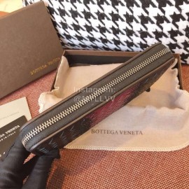 Bottega Veneta Fashion Color Matching Woven Cowhide Wallet Purple