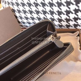 Bottega Veneta Fashion Color Matching Woven Cowhide Wallet Purple