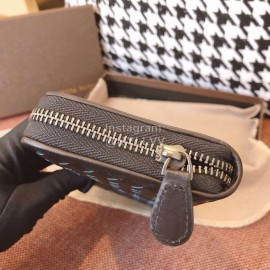 Bottega Veneta Fashion Color Matching Woven Cowhide Wallet Blue