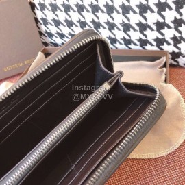 Bottega Veneta Fashion Color Matching Woven Cowhide Wallet Blue