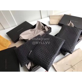 Bottega Veneta Simple Cowhide Woven Zipper Handbag For Men 301204