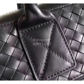 Bottega Veneta Simple Leather Woven Portable Briefcase 407555