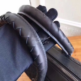 Bottega Veneta Simple Leather Woven Portable Briefcase 194668