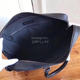 Bottega Veneta Simple Leather Woven Portable Briefcase 194668