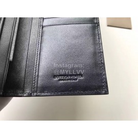 Bottega Veneta Simple Cowhide Woven Long Two Fold Wallet