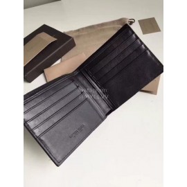 Bottega Veneta Simple Cowhide Woven Short Two Fold Wallet