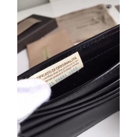 Bottega Veneta Simple Cowhide Woven Short Two Fold Wallet