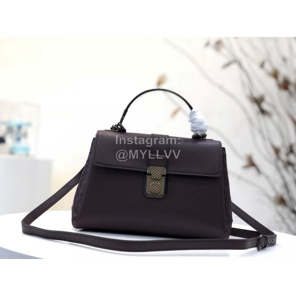 Bottega Veneta Fashion Napa Leather Woven Handbag Messenger Bag Purple