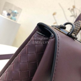 Bottega Veneta Fashion Napa Leather Woven Handbag Messenger Bag Purple