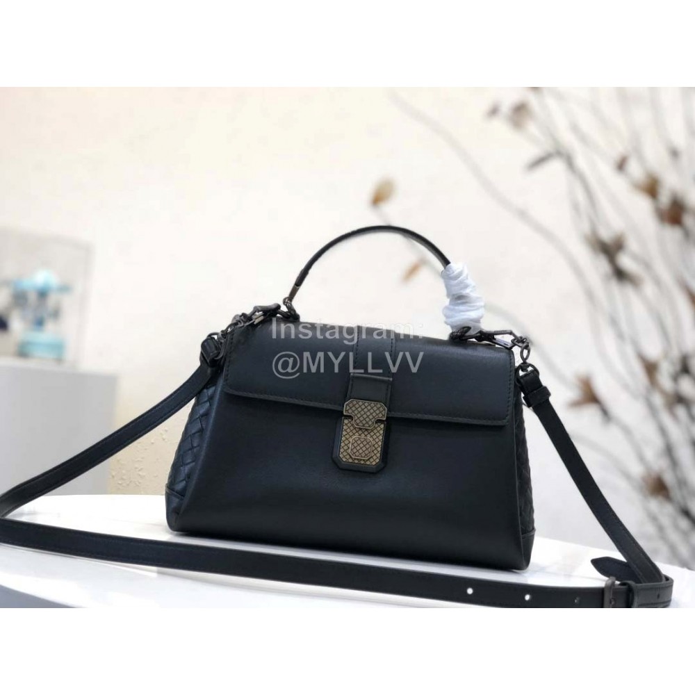 Bottega Veneta Fashion Napa Leather Woven Handbag Messenger Bag Black