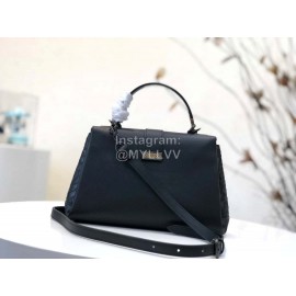 Bottega Veneta Fashion Napa Leather Woven Handbag Messenger Bag Black