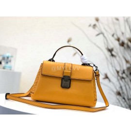 Bottega Veneta Fashion Napa Leather Woven Handbag Messenger Bag Yellow