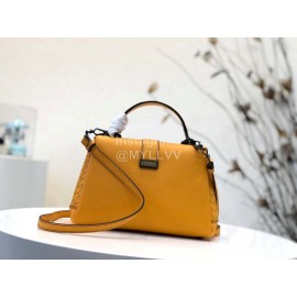 Bottega Veneta Fashion Napa Leather Woven Handbag Messenger Bag Yellow