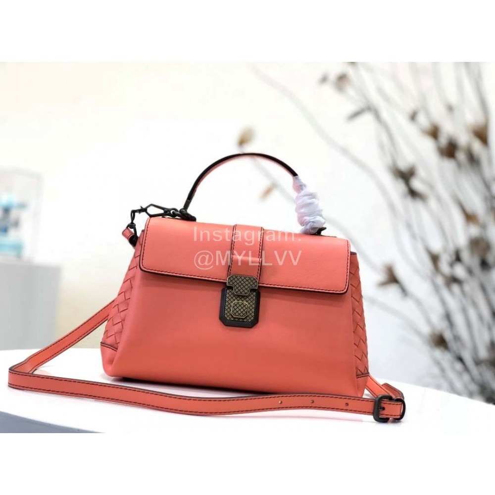 Bottega Veneta Fashion Napa Leather Woven Handbag Messenger Bag Pink 