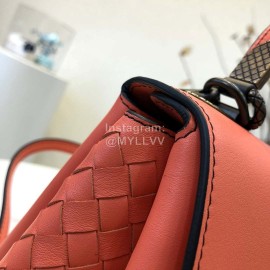 Bottega Veneta Fashion Napa Leather Woven Handbag Messenger Bag Pink 