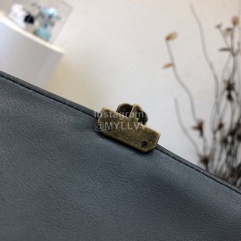 Bottega Veneta Fashion Napa Leather Woven Handbag Messenger Bag Gray Blue