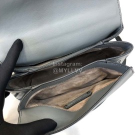 Bottega Veneta Fashion Napa Leather Woven Handbag Messenger Bag Gray Blue